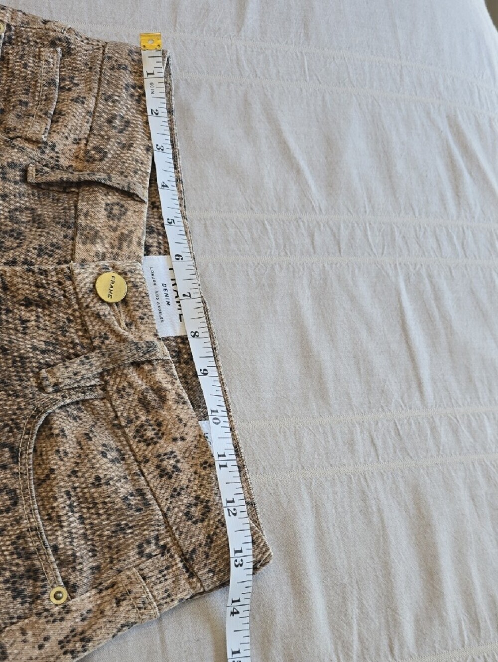 Frame Denim Le Crop Snake Print Denim Women's Size 25 - Picture 10 of 15